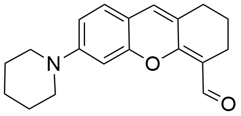 2,3-Dihydro-6-(1-piperidinyl)-1H-xanthene-4-carboxaldehyde