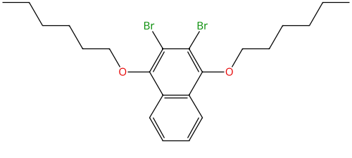 2,3-二溴-1,4-雙（己氧基）萘